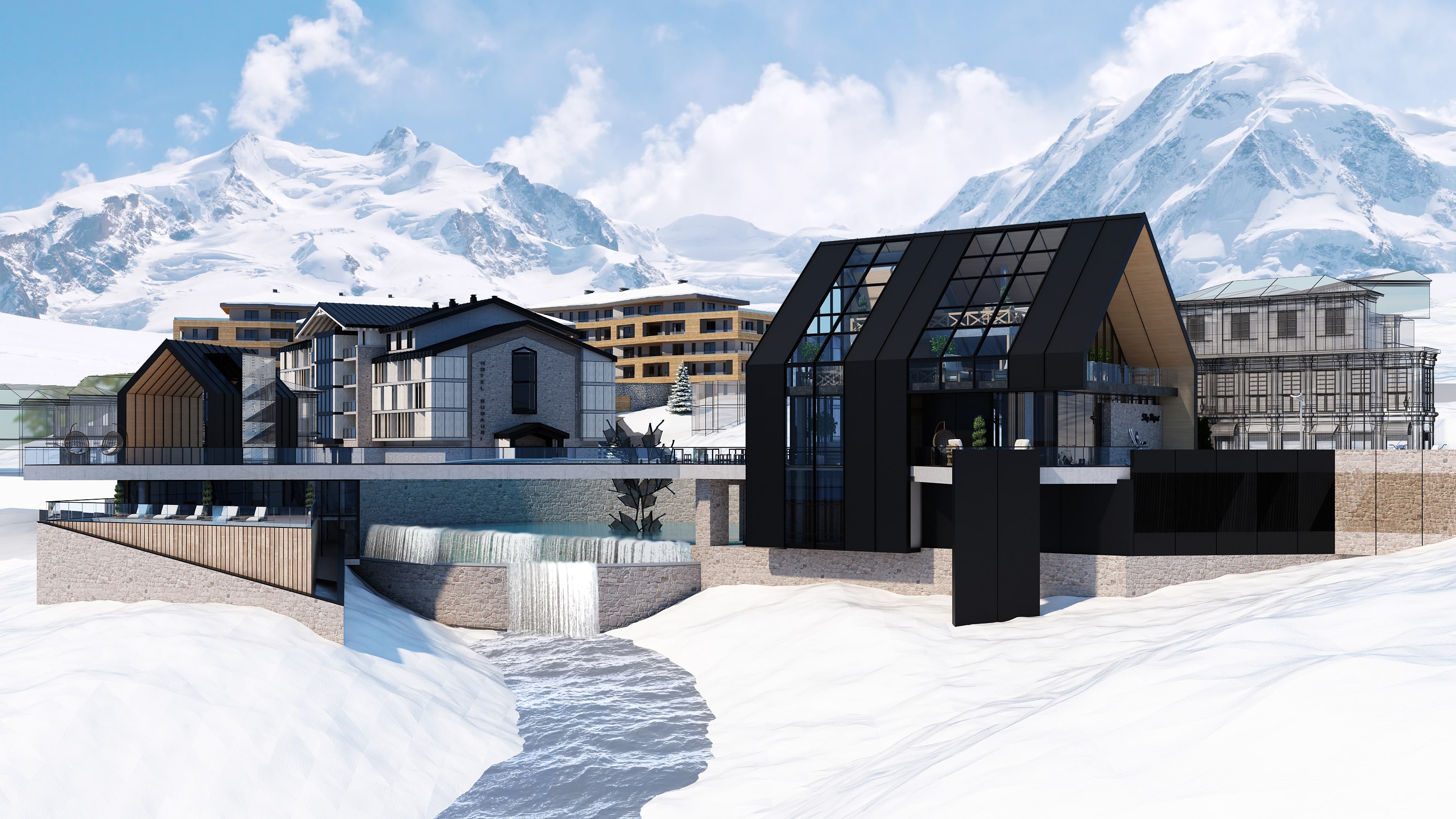 Sketching and planning concerning Gudauri spa and hotel are over